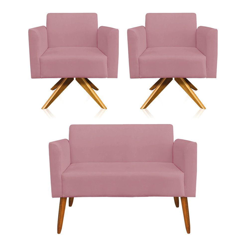 Kit 01 Namoradeira 02 Poltronas Marisa Rose - 9