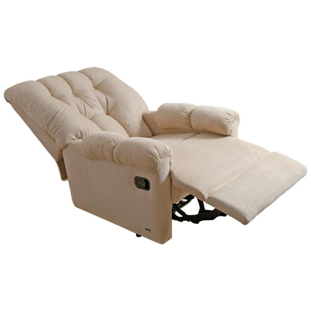 Poltrona de Amamentação Sala Reclinável Atlanta Pietra Zero Wall c/ Giro e Balanço Courano Bege - Probel - 8