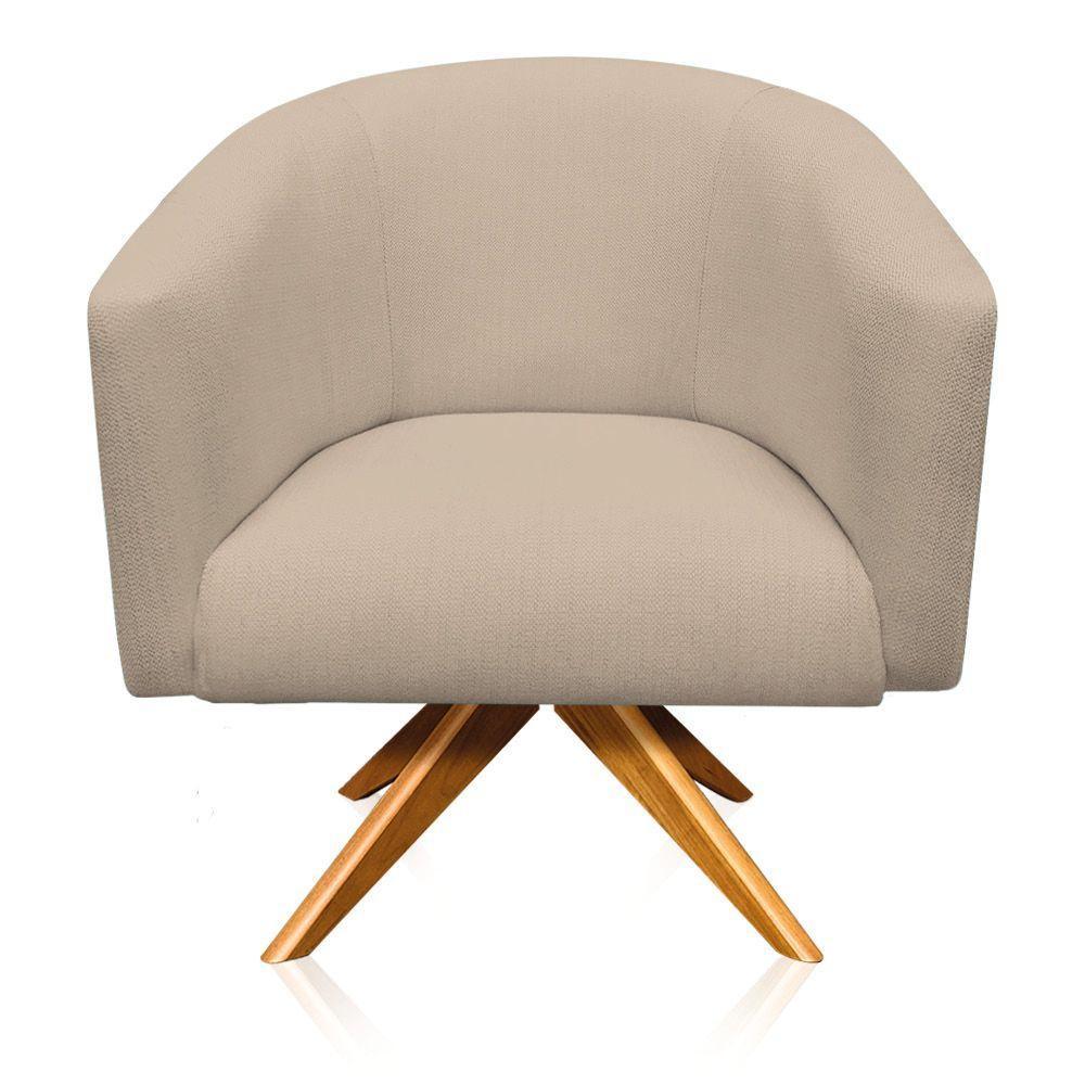 Kit 02 Poltronas Stella Linho Grosso Bege A19 - 10