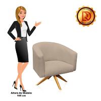 Kit 02 Poltronas Stella Linho Grosso Bege A19 - 5