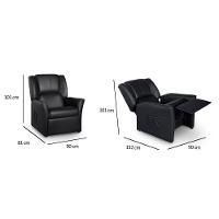 Poltrona Casal Reclinável Lumieré Liberté Two Way Courano Preto - Probel - 13