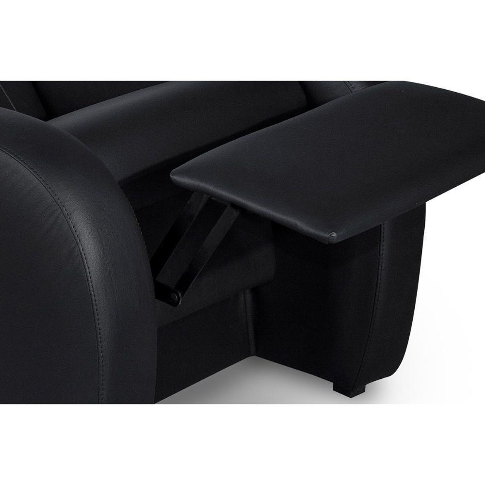 Poltrona Casal Reclinável Luxobel Colonus Two Way Courano Preto - Probel - 4