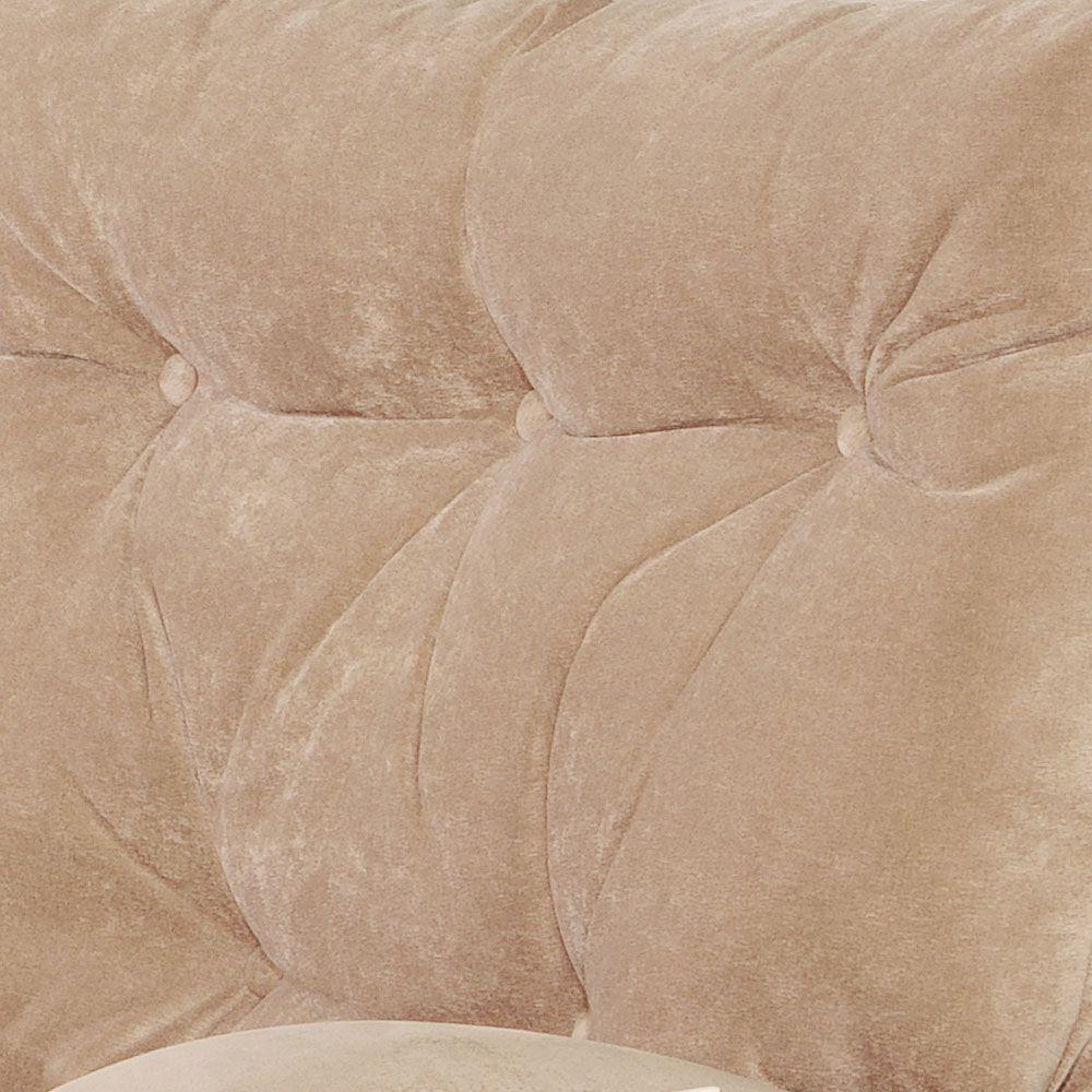 Poltrona De Amamentação Com Balanço Ludmila Suede Bege Médio - 8