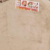 Poltrona De Amamentação Com Balanço Ludmila Suede Bege Médio - 6