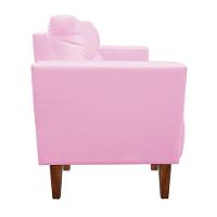 Kit Sofá Retrô 2 Lugares E 02 Poltronas Rosa Bebê
