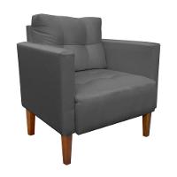 Kit Sofá Retrô 2 Lugares E 02 Poltronas Grafite - 6