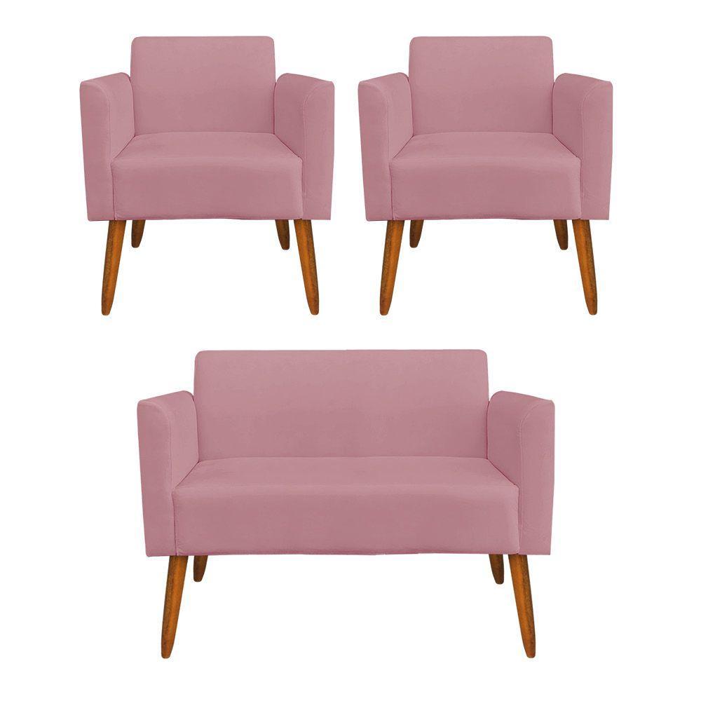 Kit 01 Namoradeira 02 Poltronas Marisa Rose - 4