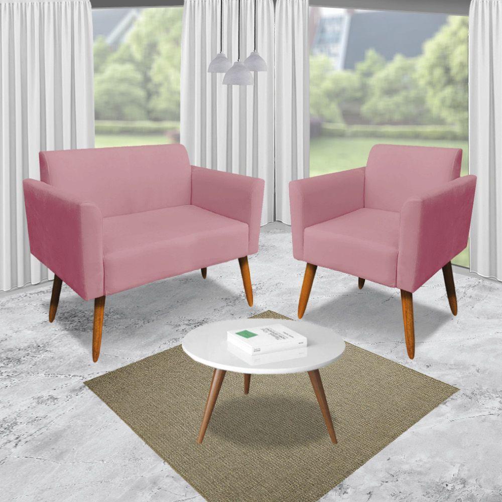 Kit 01 Namoradeira 02 Poltronas Marisa Rose - 8