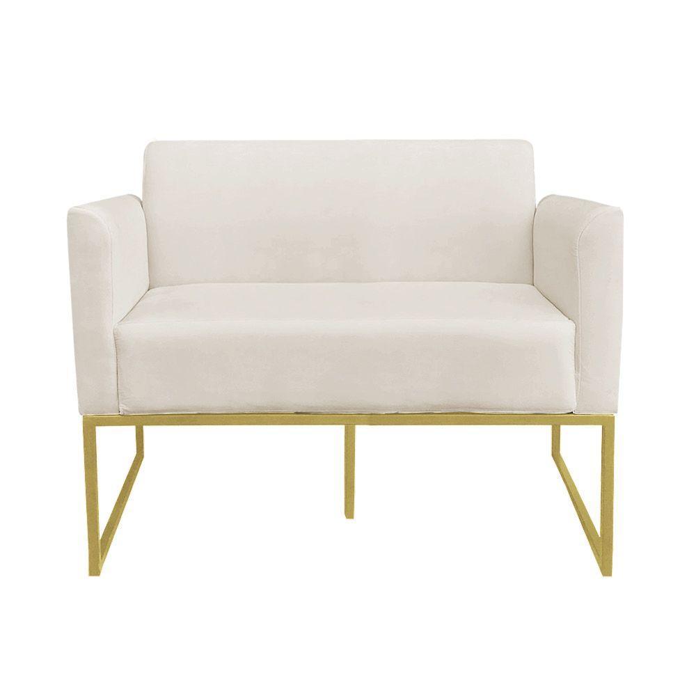 Namoradeira Marisa Suede Dourado Bege - 2