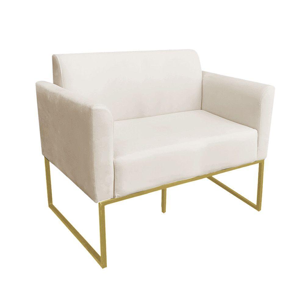 Namoradeira Marisa Suede Dourado Bege - 8