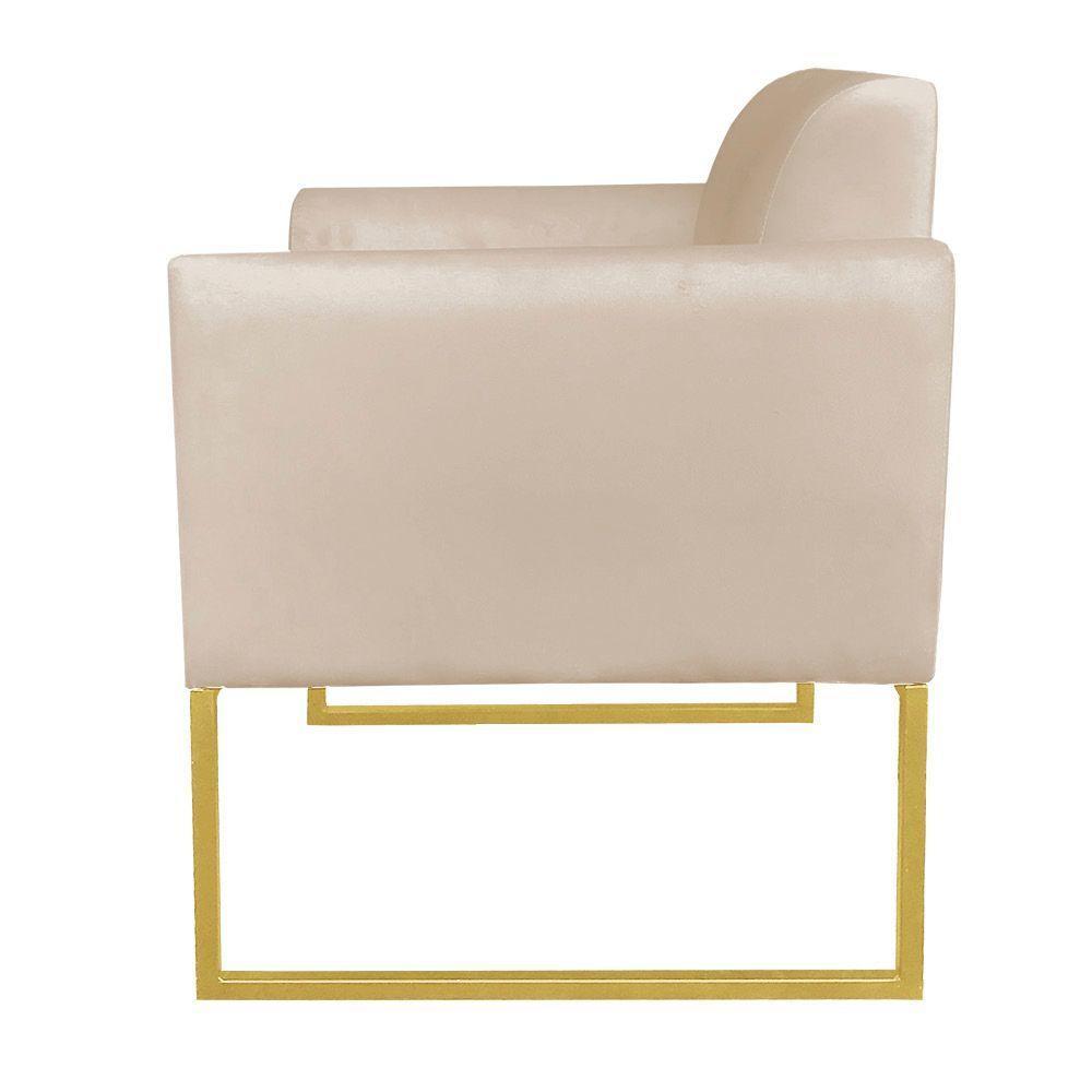 Namoradeira Marisa Suede Dourado Bege - 9