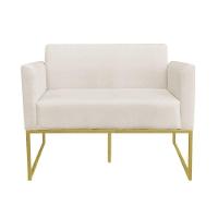 Namoradeira Marisa Suede Dourado Bege - 2