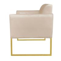 Namoradeira Marisa Suede Dourado Bege - 9