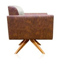 Poltrona Giratória Elisa Corano Nozes Linho Bege A19 - 3