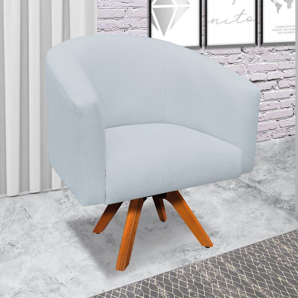 Kit 02 Poltronas Stella Linho Cinza Claro A05 - 4