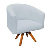 Kit 02 Poltronas Stella Linho Cinza Claro A05 - 2