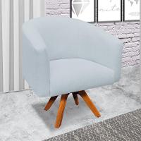 Kit 02 Poltronas Stella Linho Cinza Claro A05