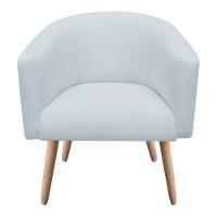 Poltrona Stella Linho Cinza Claro A05 Pés Palito Natural - 8