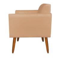 Poltrona Marisa Suede Caramelo Sisal Pés Palito Castanho - 11