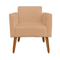 Poltrona Marisa Suede Caramelo Sisal Pés Palito Castanho - 13