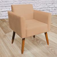 Poltrona Marisa Suede Caramelo Sisal Pés Palito Castanho - 18