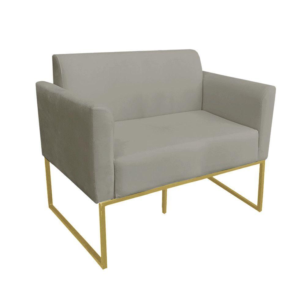 Namoradeira Marisa Suede Marrom Rato Dourado - 4