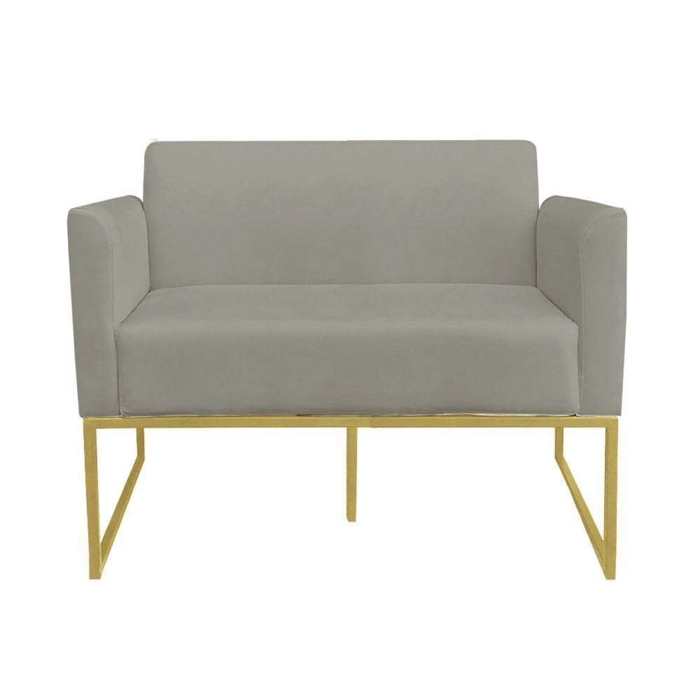 Namoradeira Marisa Suede Marrom Rato Dourado - 7