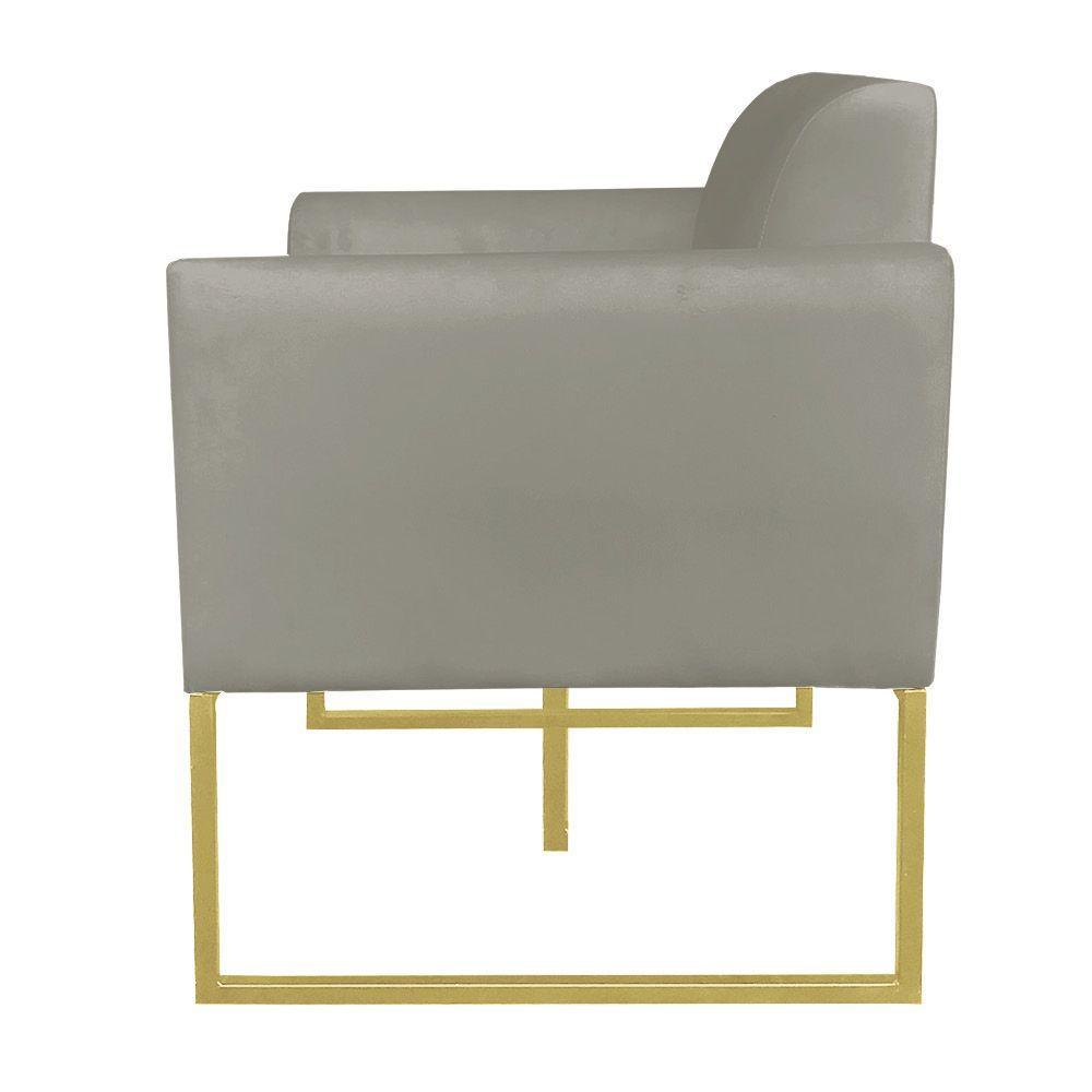 Namoradeira Marisa Suede Marrom Rato Dourado - 10