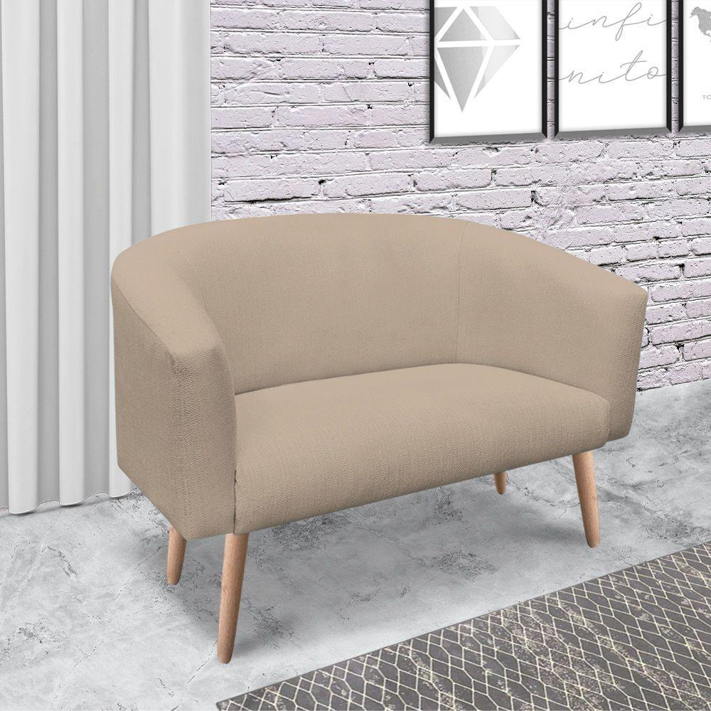 Namoradeira Stella 02 Lugares Linho Grosso Bege A19 - 5