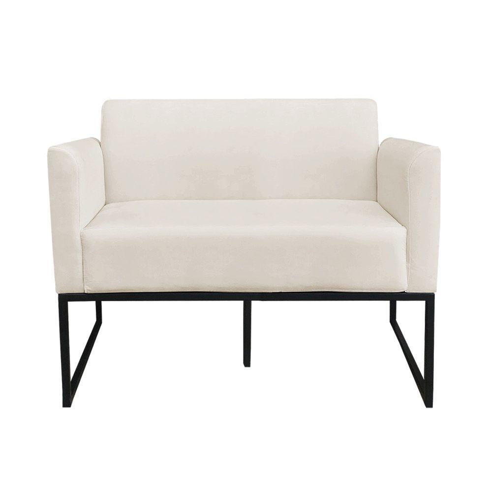 Namoradeira Marisa Suede Preto Bege - 2