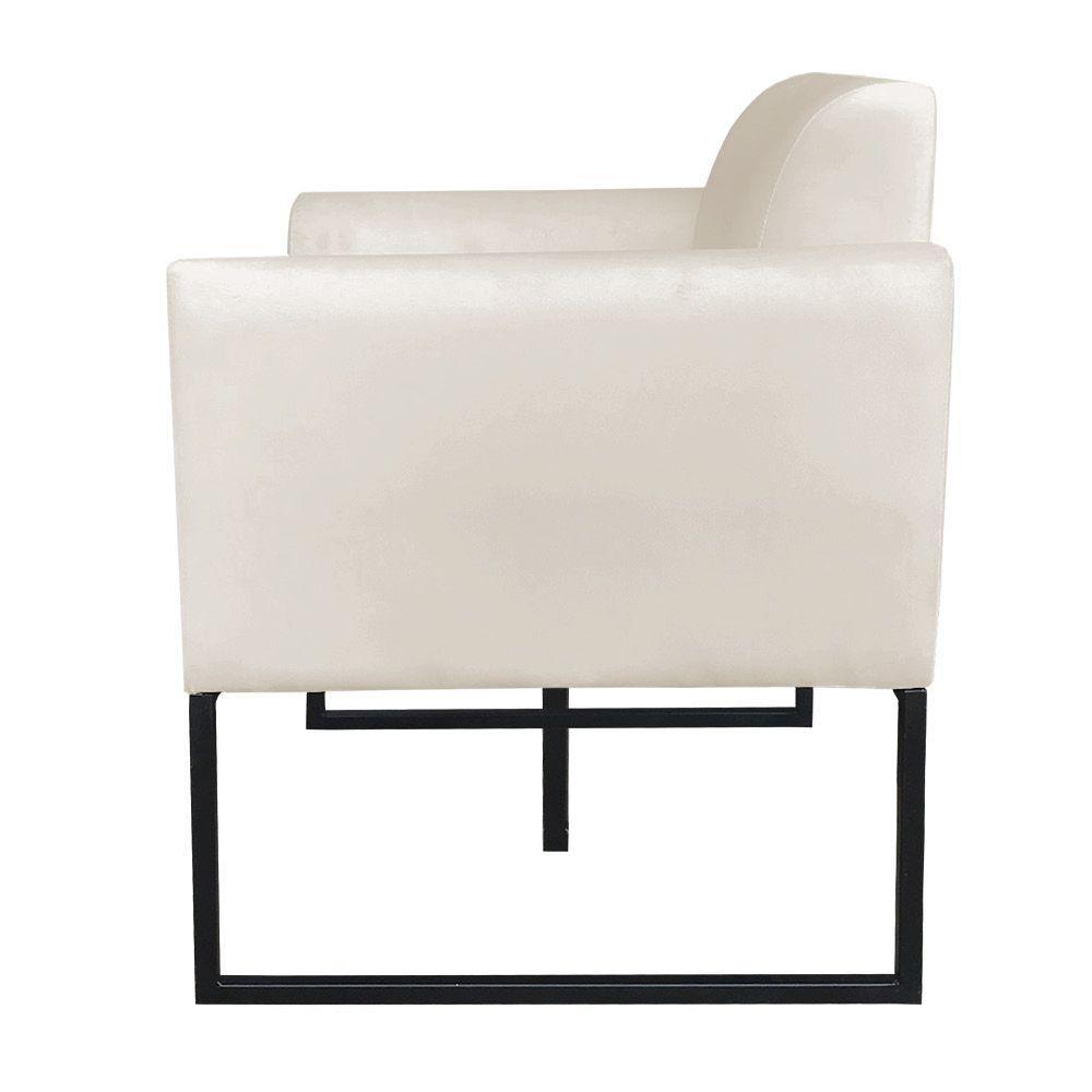 Namoradeira Marisa Suede Preto Bege - 3