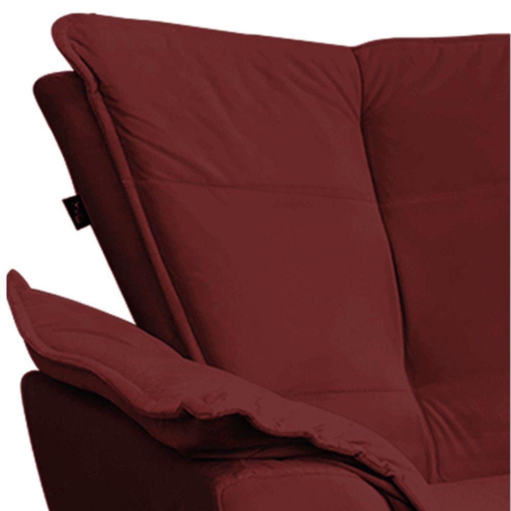 Poltrona Veludo Marsala Pés Palito Castanho D´rossi - 8