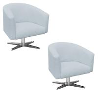 Kit 02 Poltronas Stella Linho Cinza Claro A05 - 3