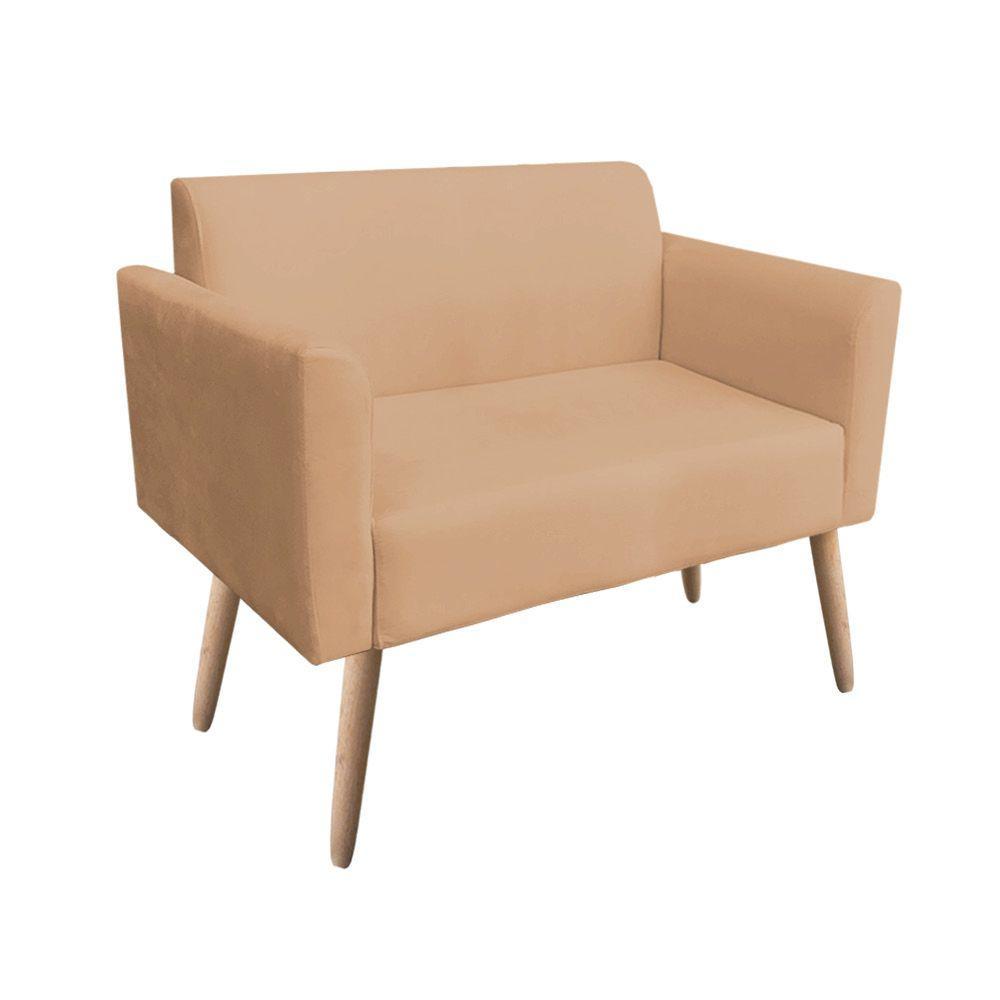 Namoradeira Marisa Suede Caramelo Sisal Pés Palito Natural - 4