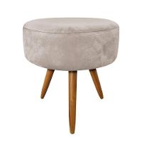 Kit 2 Poltronas E Puff Redonda e Bege - 5