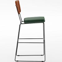 Kit 06 Banquetas Altas Allana L02 Camel Facto Verde Musgo