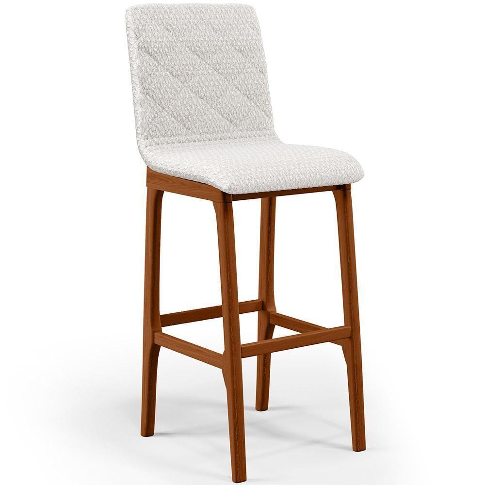 Kit 06 Banquetas Altas Para Cozinha Zoe B04 Bouclê Cru - 8