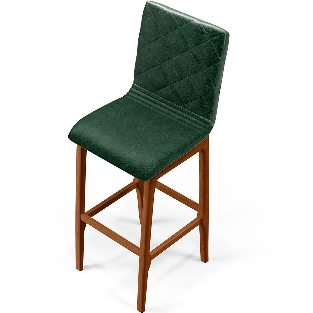 Kit 06 Banquetas Altas Para Cozinha Zoe B04 Verde Musgo - 3