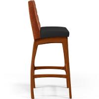 Kit 02 Banquetas Altas Mila Camel Corano Preto