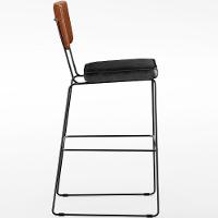 Kit 06 Banquetas Altas Allana L02 Camel Preto - 5