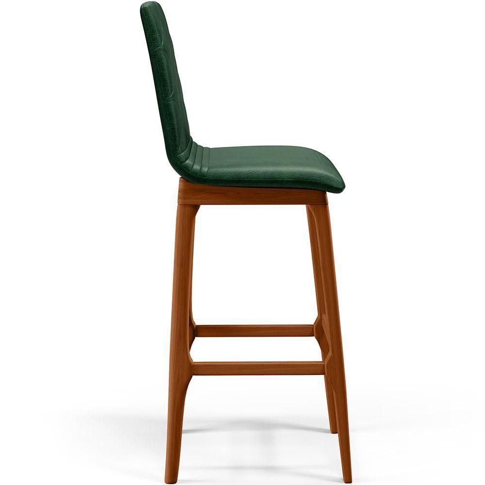 Kit 04 Banquetas Altas Para Cozinha Zoe B04 Verde Musgo - 4