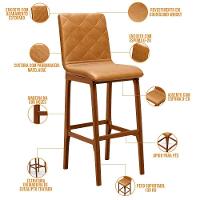 Kit 04 Banquetas Altas Para Cozinha Zoe B04 Whisky - 7