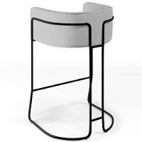 Banqueta Base De Aço Preto Betina D02 Cinza D-315 - 2