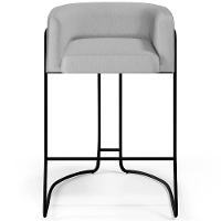 Banqueta Base De Aço Preto Betina D02 Cinza D-315 - 6