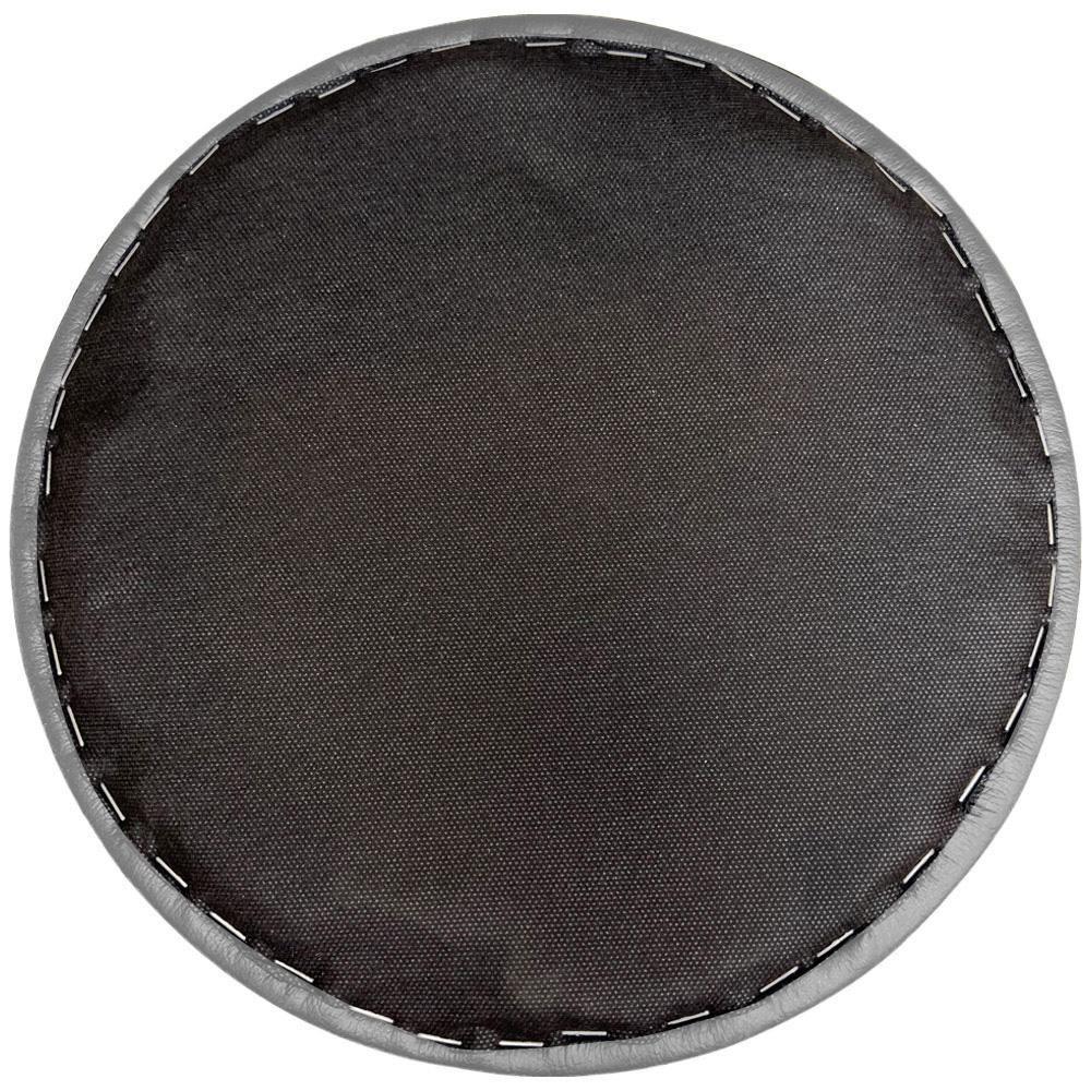 Assento Redondo Banqueta Cadeira Corino Cinza 39 Cm - 2