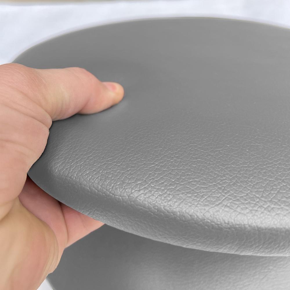 Assento Redondo Banqueta Cadeira Corino Cinza 39 Cm - 7