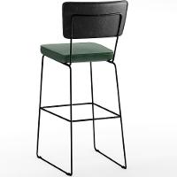 Kit 06 Banquetas Altas Allana L02 Preto Facto Verde Musgo - 2