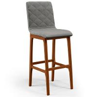 Banqueta Alta Para Cozinha Zoe B04 Cinza Escuro - 1