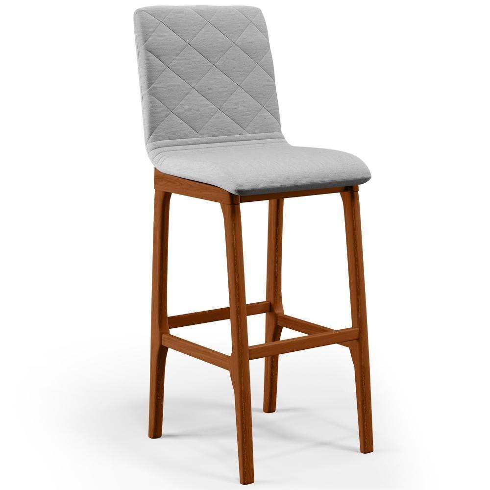 Banqueta Alta Para Cozinha Zoe B04 Cinza - 1