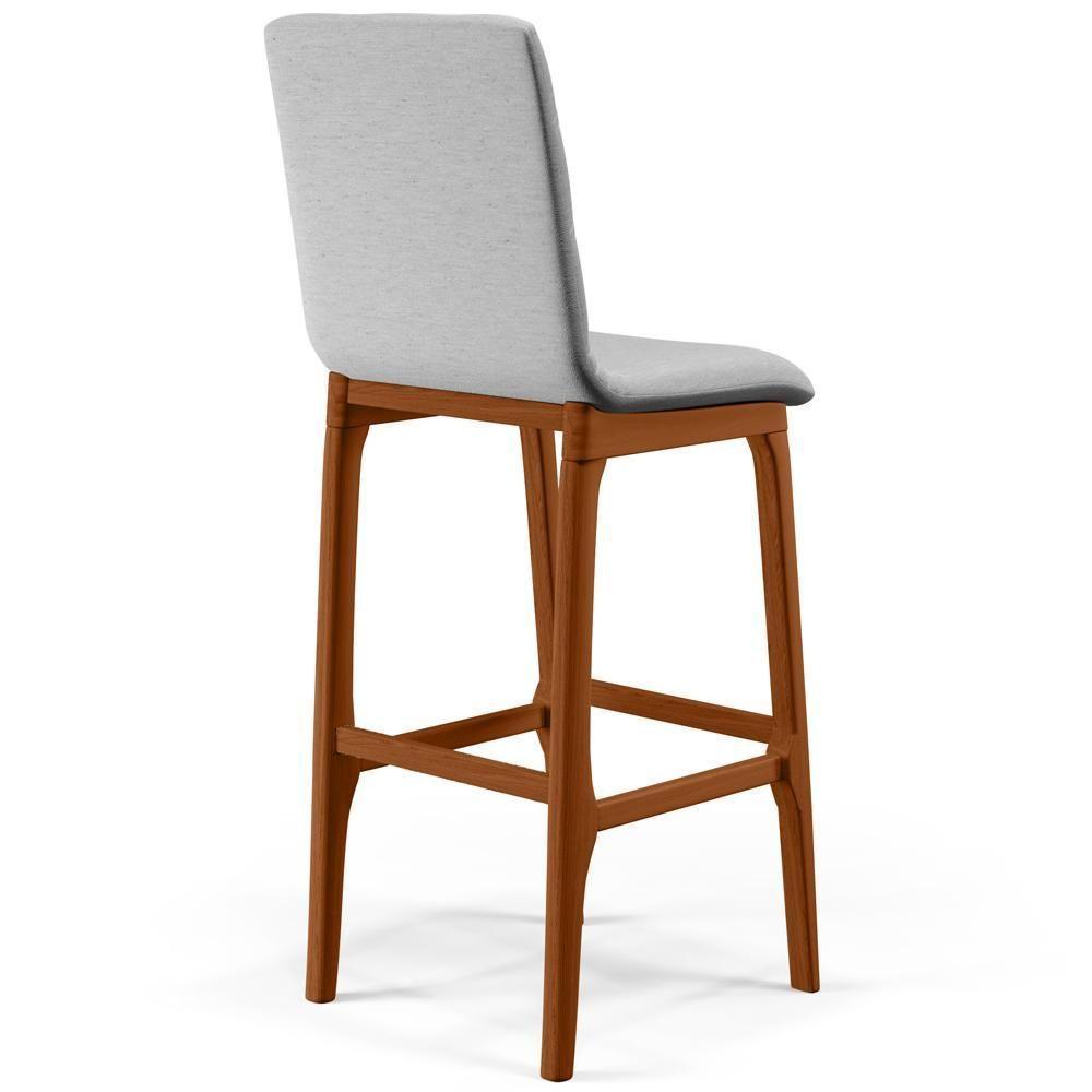 Banqueta Alta Para Cozinha Zoe B04 Cinza - 2